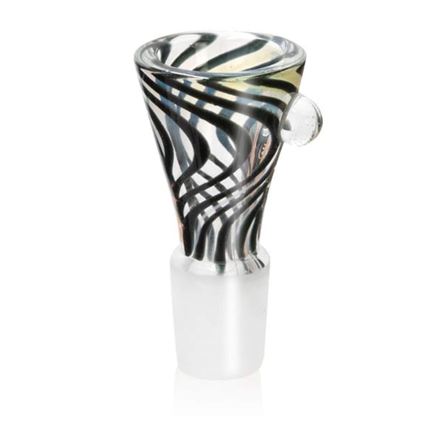 Bong Kopf Cone aus Glas Batik Schwarz - 18,8 mm