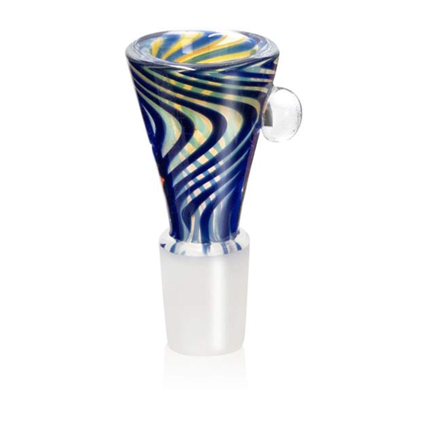 Bong Kopf Cone aus Glas Batik Blau - 18,8 mm