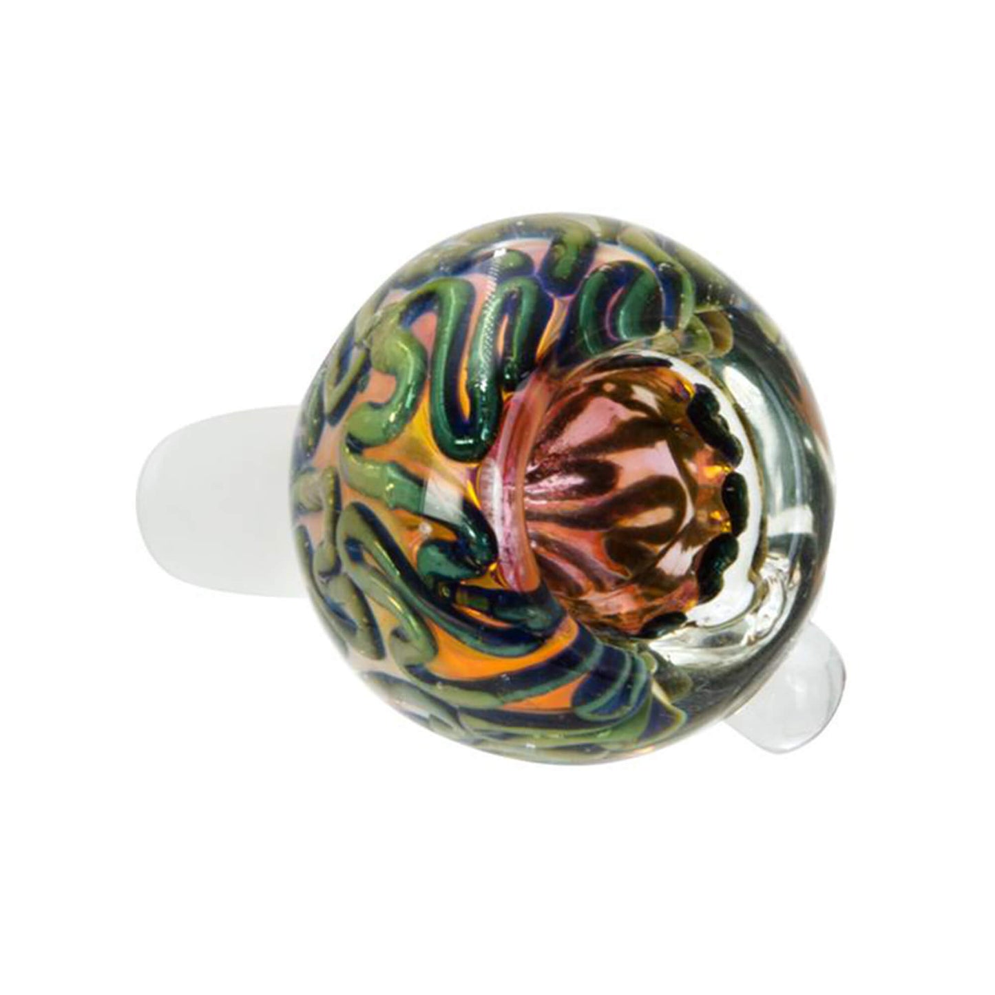 Bong Kopf aus Glas Oval Bunt - 14,4mm
