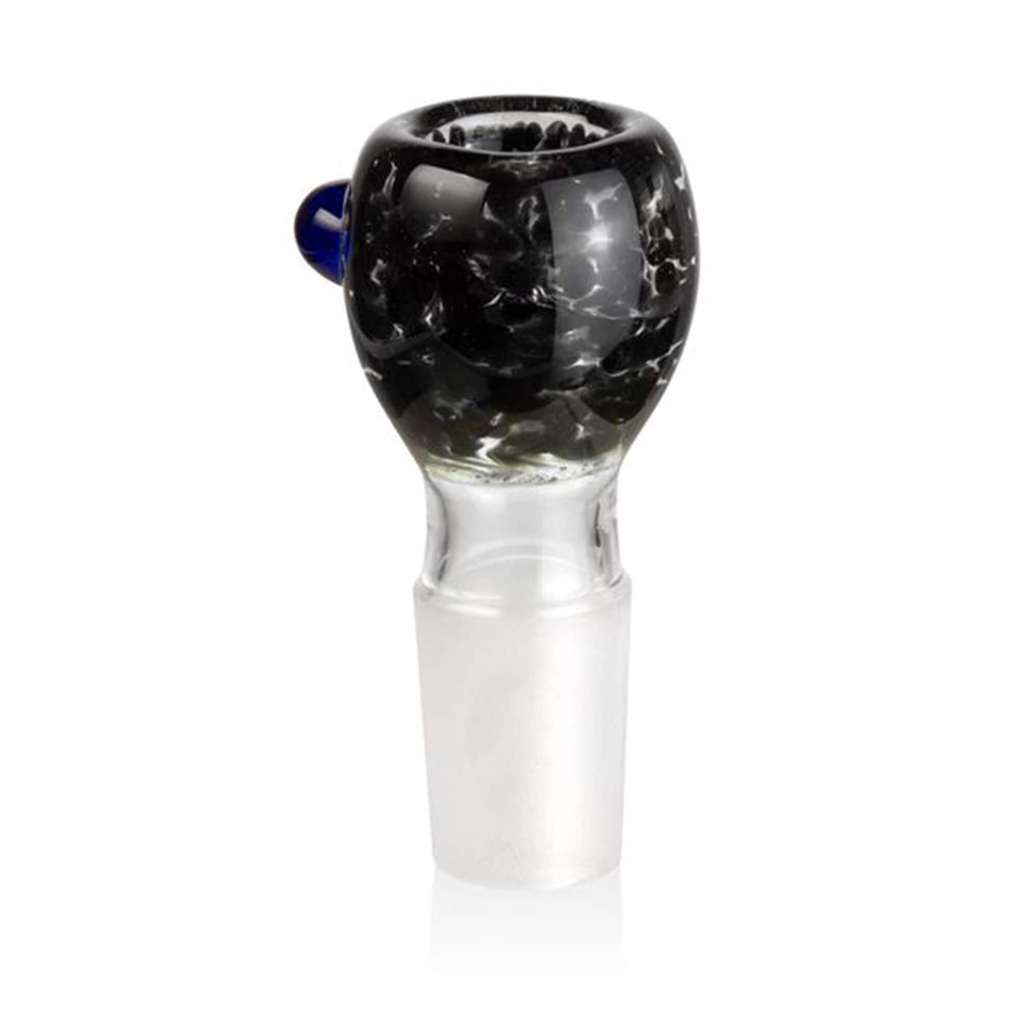Kleiner Durchlass Bong Kopf aus Glas Schwarz - 18,8 mm