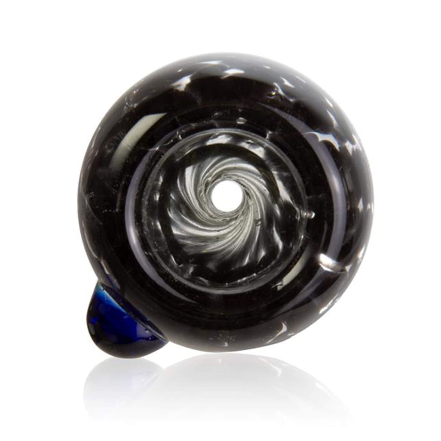 Kleiner Durchlass Bong Kopf aus Glas Schwarz - 18,8 mm
