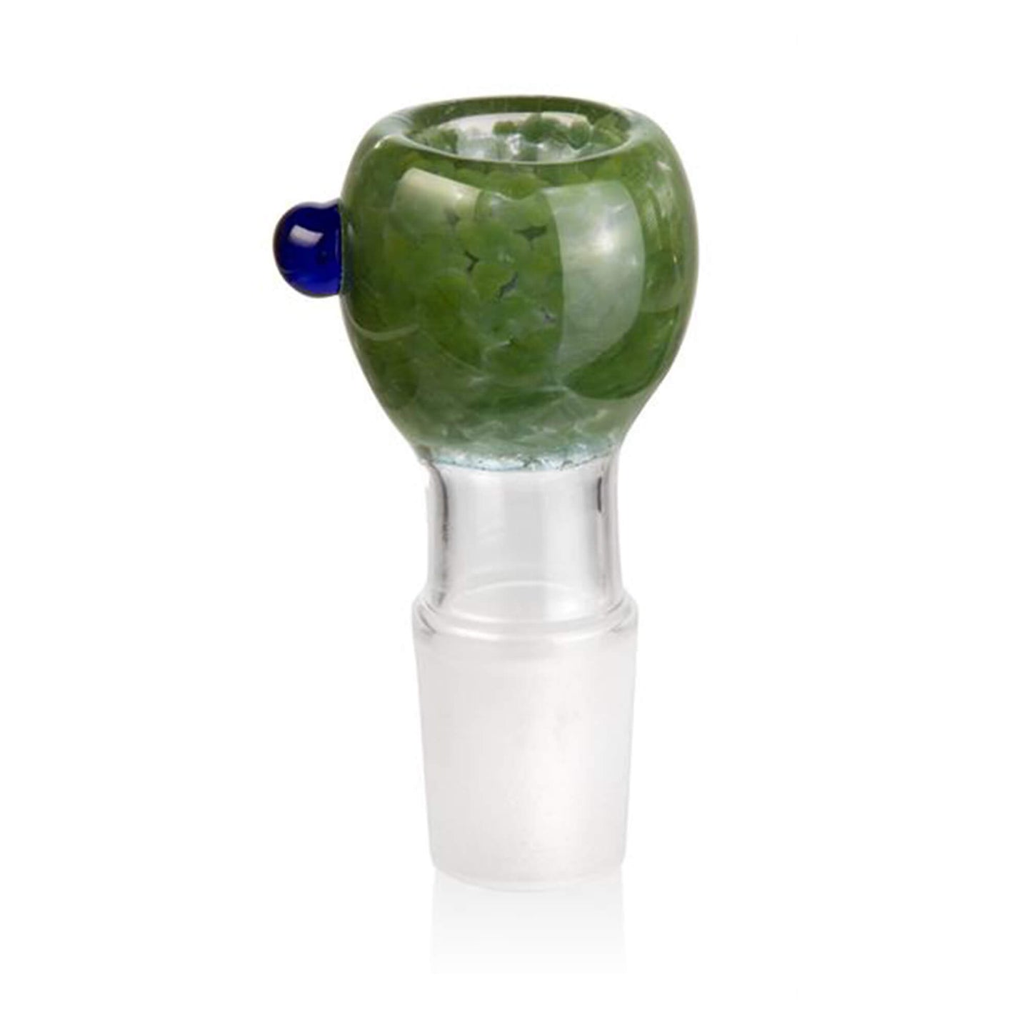 Kleiner Durchlass Bong Kopf aus Glas Grün - 18,8 mm