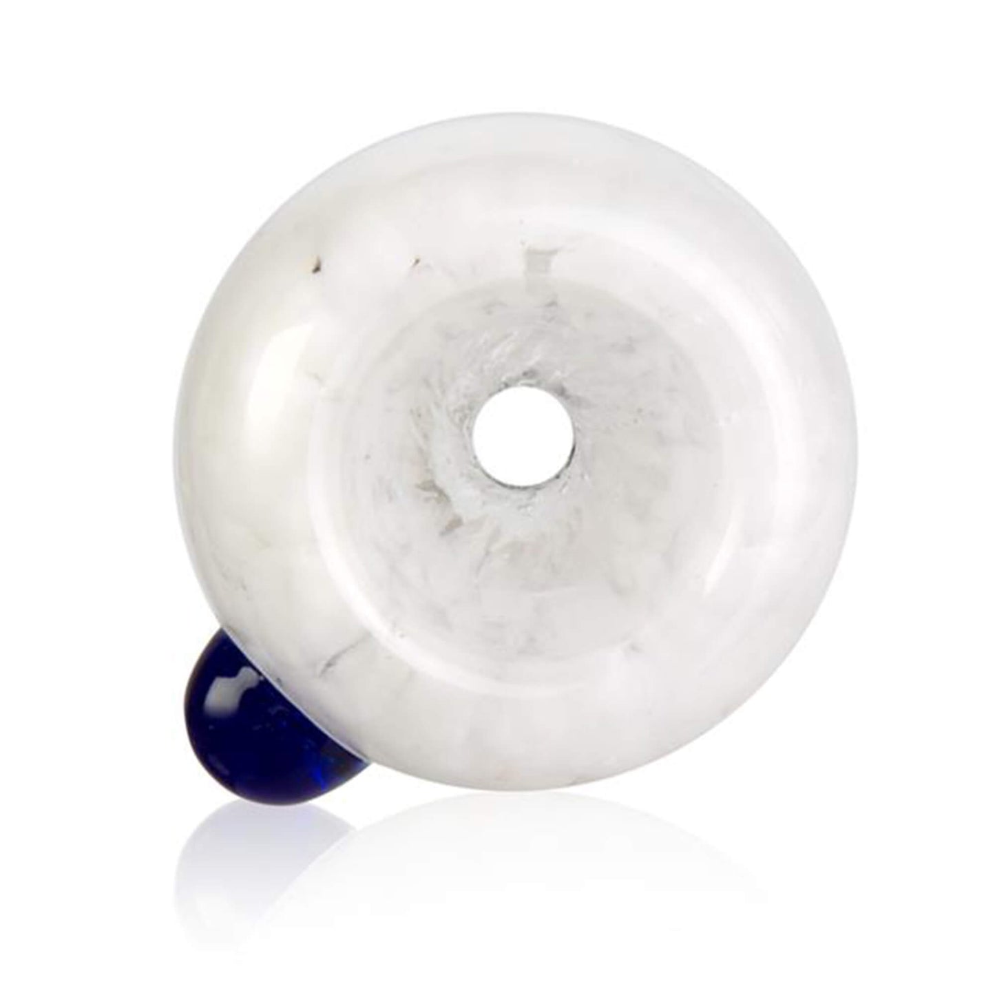 Kleiner Durchlass Bong Kopf aus Glas Weiß - 18,8 mm