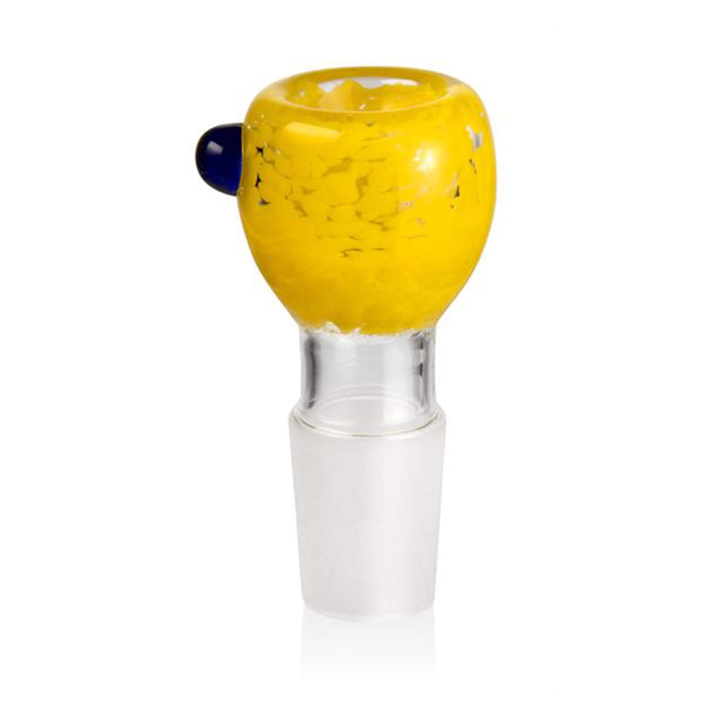 Kleiner Durchlass Bong Kopf aus Glas Gelb - 18,8 mm