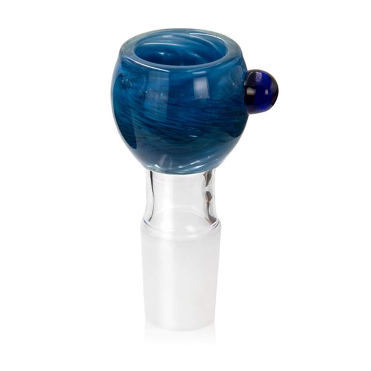 Bong Kopf aus Glas Rund Blau - 18,8 mm