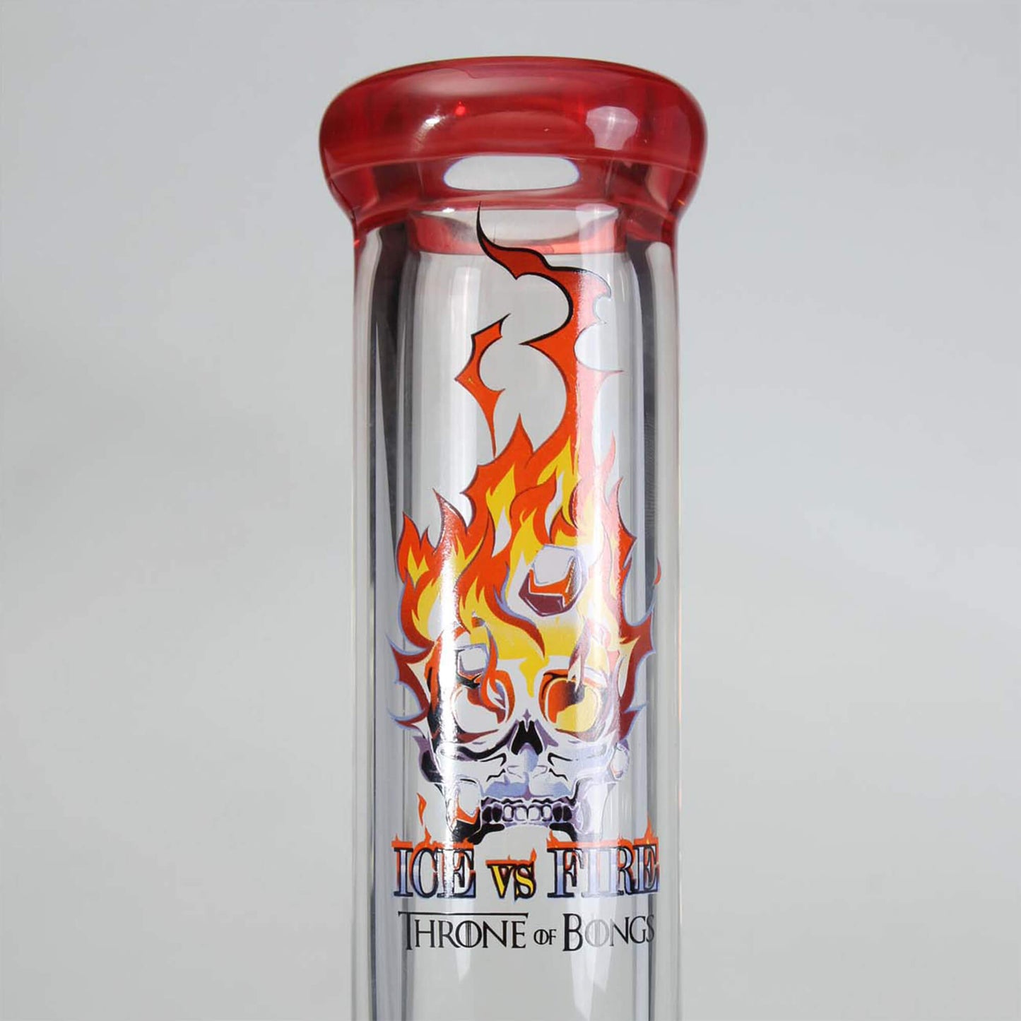 Black Leaf ICE vs. FIRE Beakerbong aus Glas 34 cm