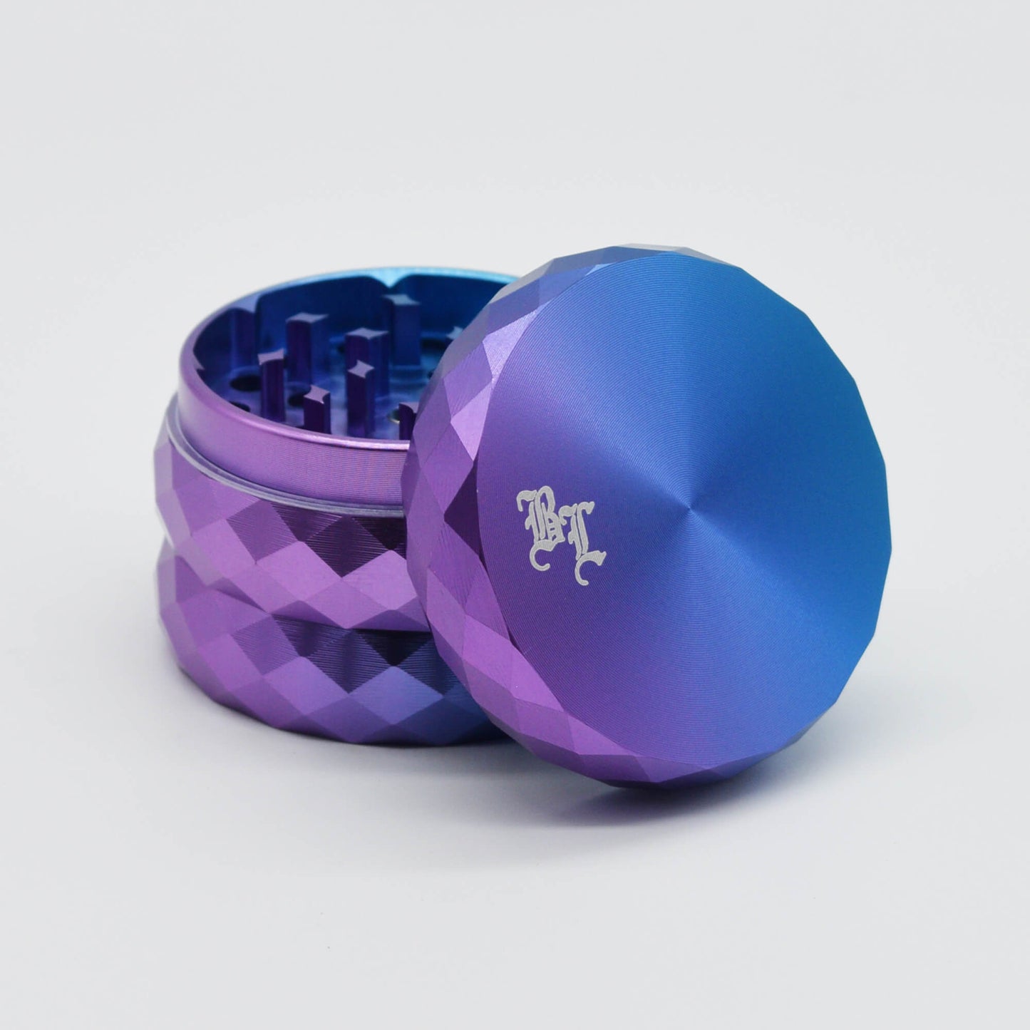 Black Leaf Poly Grinder Blau Lila Ø 52 mm 4 tlg