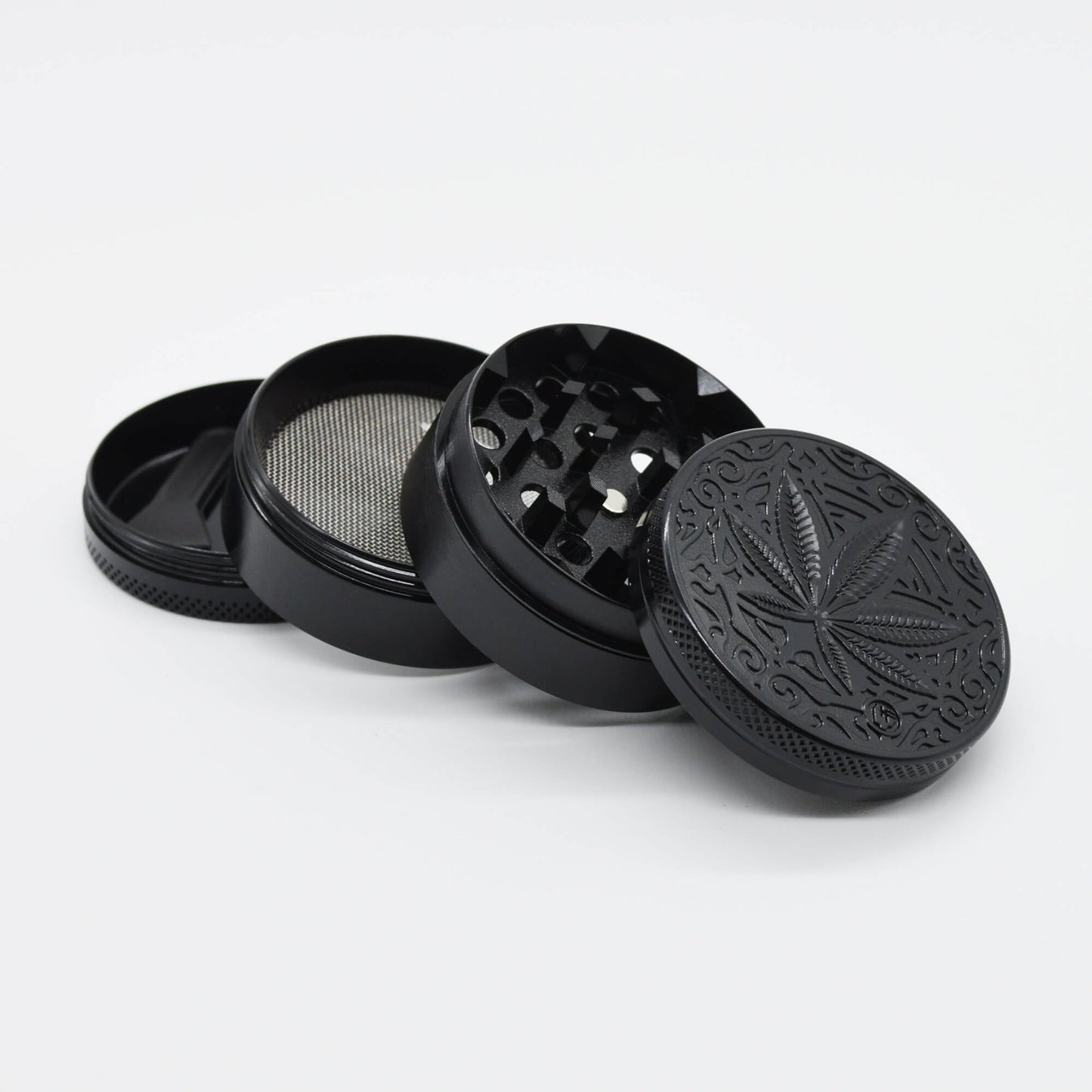 Black Trance Leaf Grinder Ø 50 mm 4 tlg