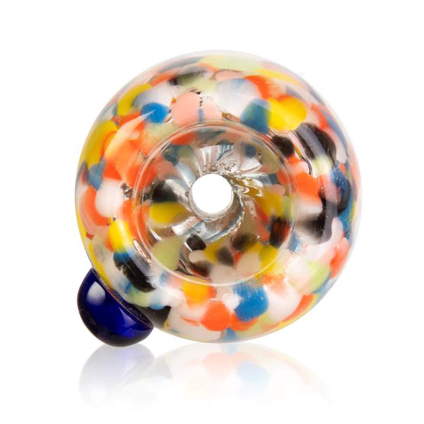Kleiner Durchlass Bong Kopf aus Glas Bunt - 18,8 mm