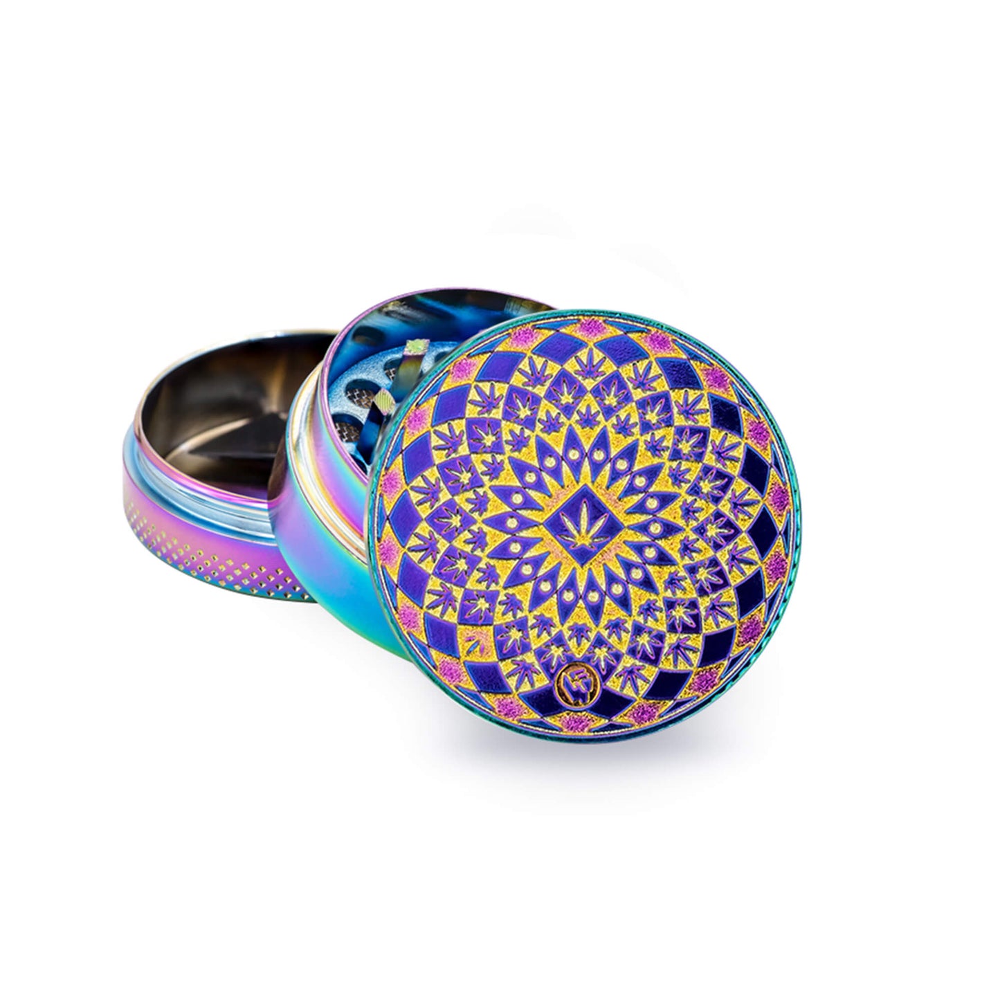 Rainbow Icy Leaf Pattern Grinder Ø 40 mm 4 tlg