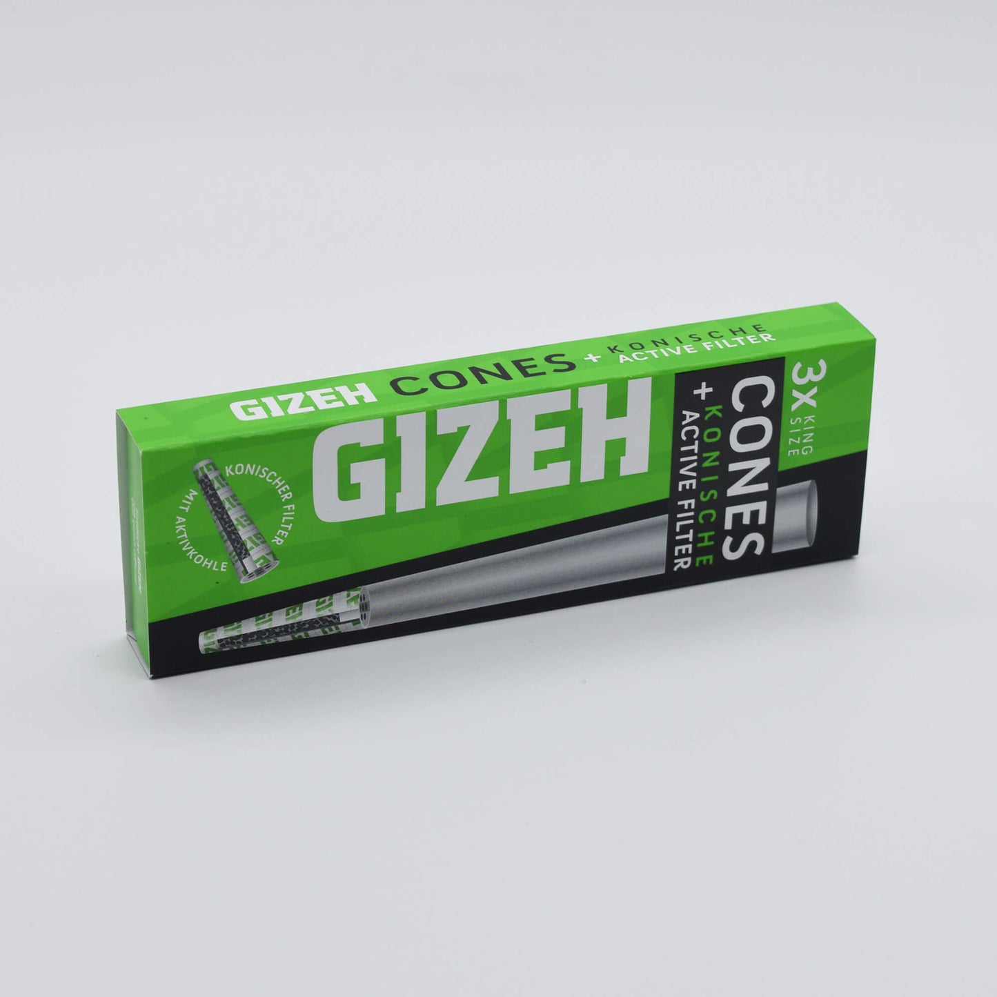 GIZEH Aktivkohlefilter King Size Cones 3 Stk