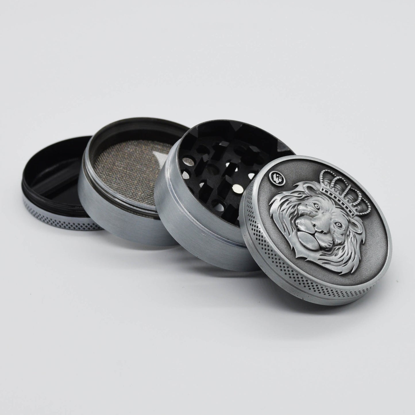 Silver Rasta Lion Grinder 50 mm 4 tlg