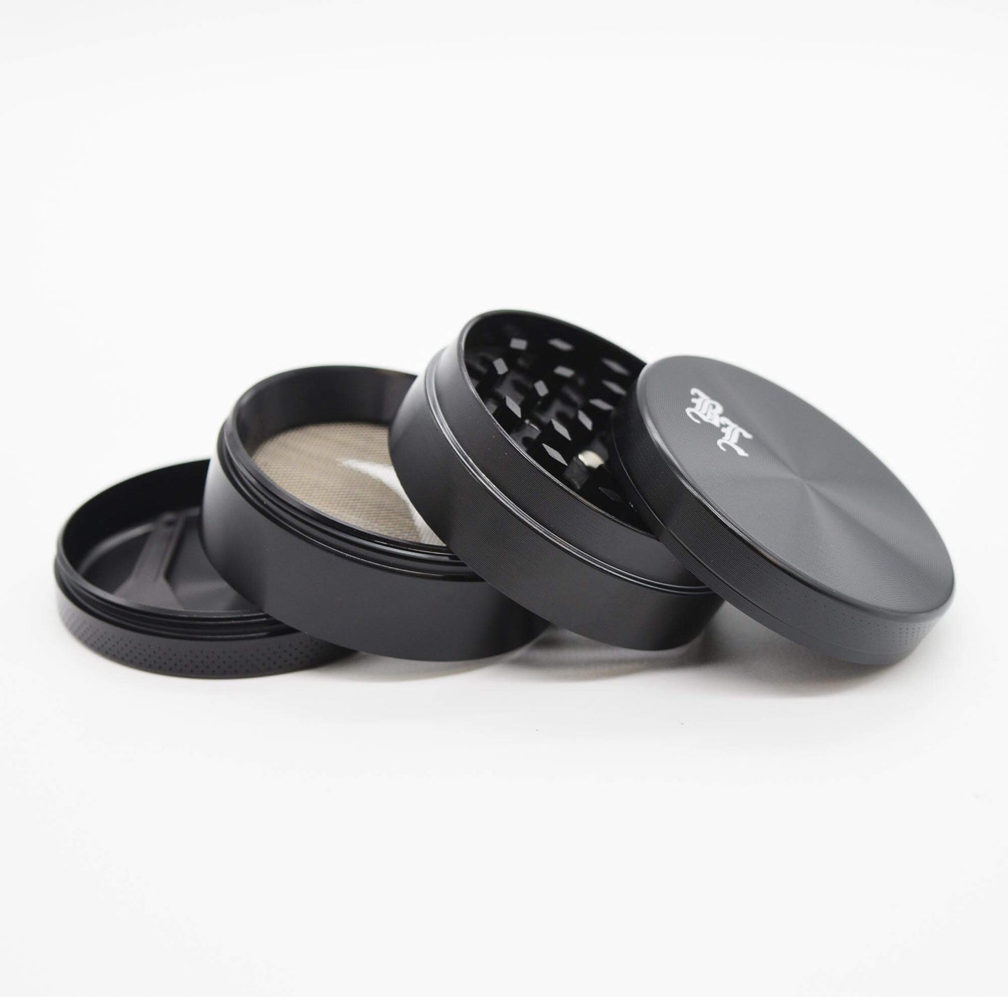 Black Leaf Aluminium Grinder Ø 50 mm 4 tlg - Smokerhontas
