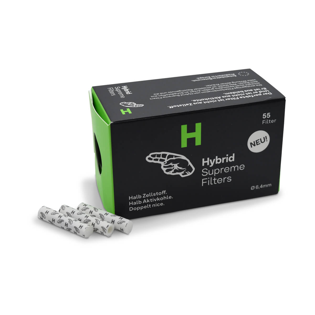 Hybrid Supreme Filters / Aktivkohlefilter 55 Stk - Smokerhontas