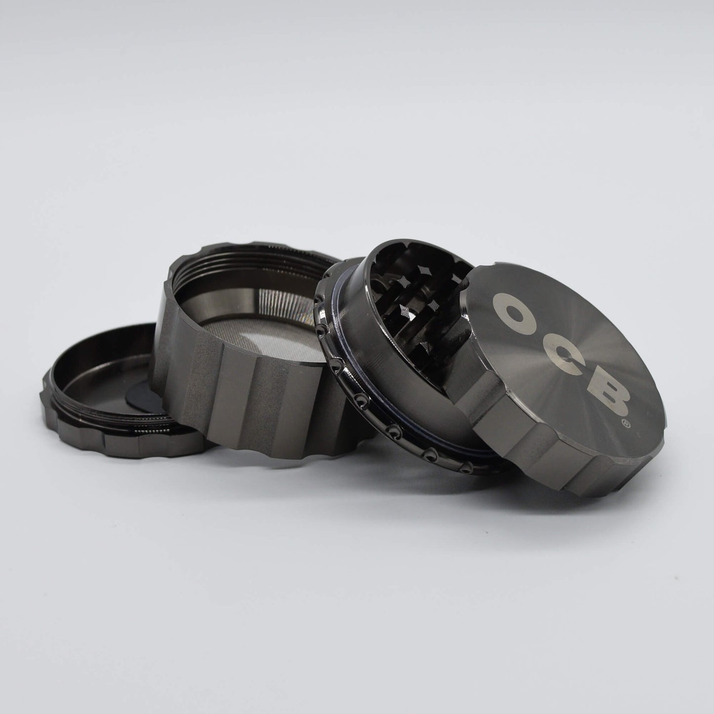OCB Metall Grinder / Crusher anthrazit Ø 50 mm 4 tlg - Smokerhontas
