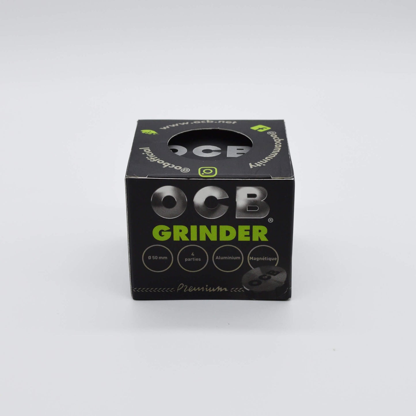 OCB Metall Grinder / Crusher anthrazit Ø 50 mm 4 tlg - Smokerhontas