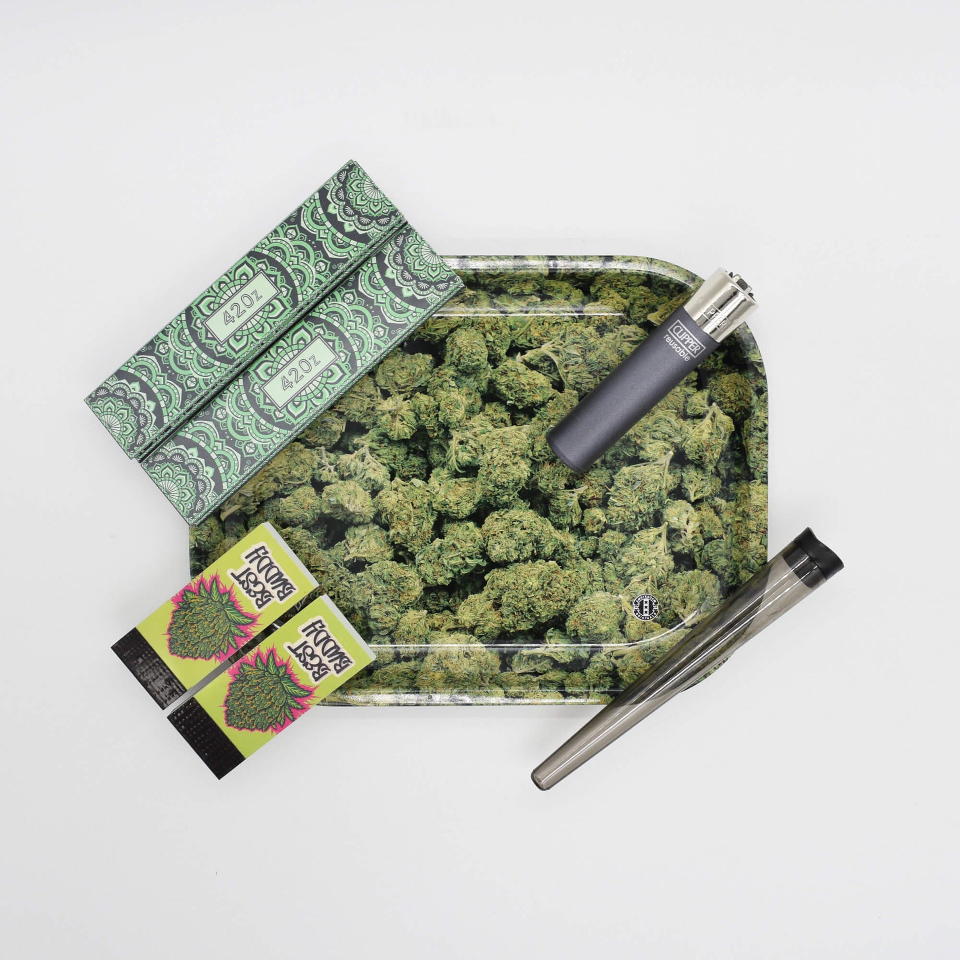 Buds Rolling Tray Stoner Set - Smokerhontas