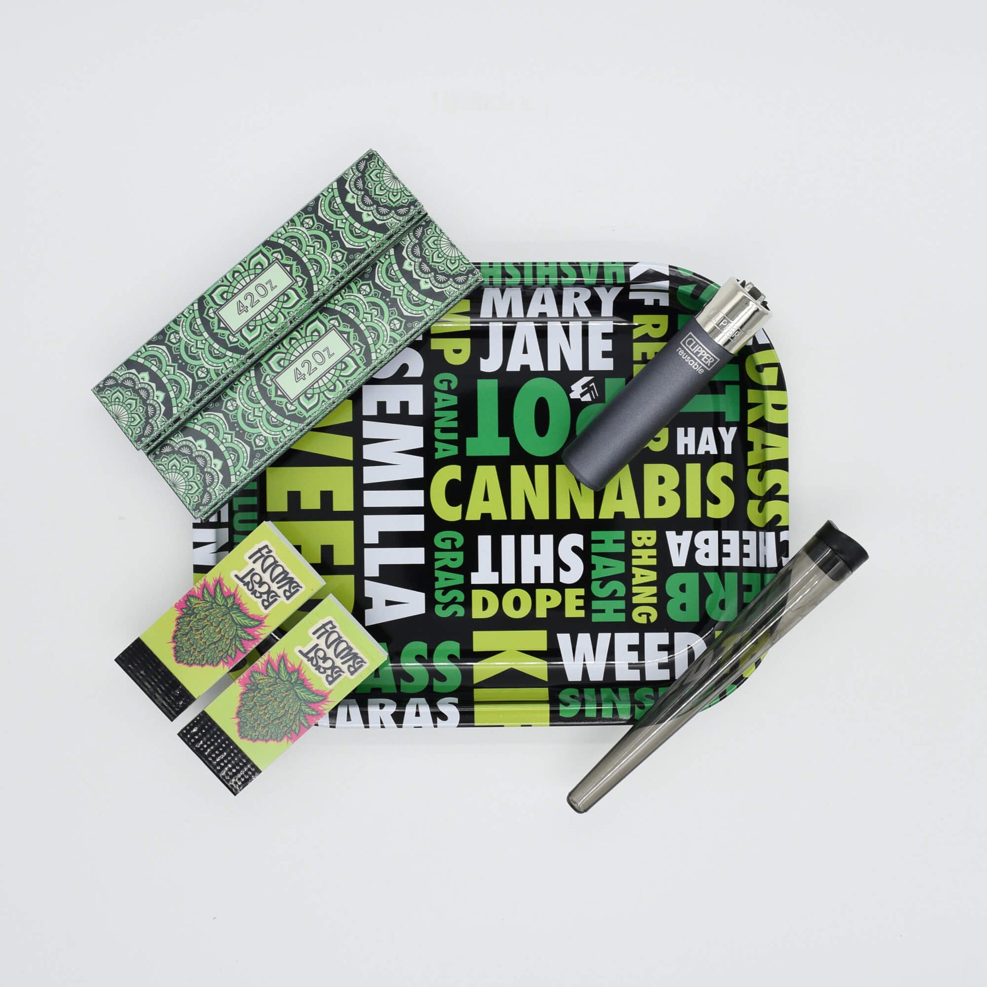 Cannafonts Rolling Tray Stoner Set / Stoner Box - Smokerhontas