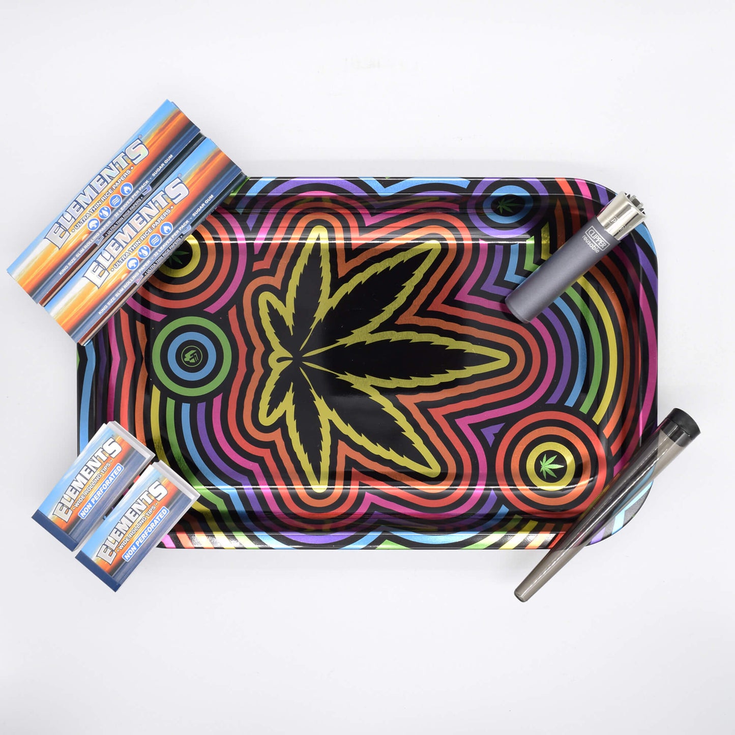 Circle Leaf Large Rolling Tray Stoner Set