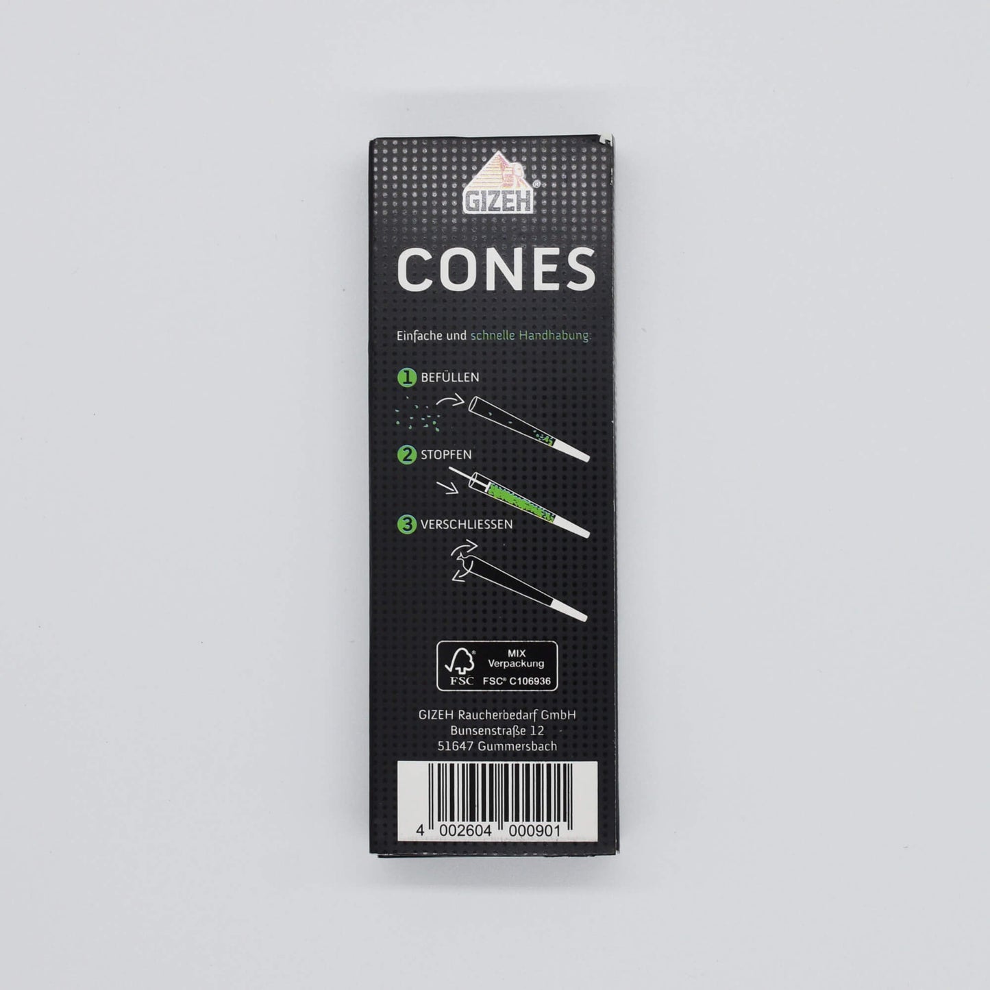 GIZEH Black King Size Cones 3 Stk