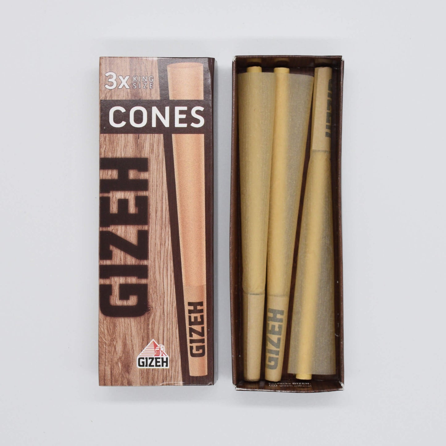 GIZEH Brown King Size Cones 3 Stk