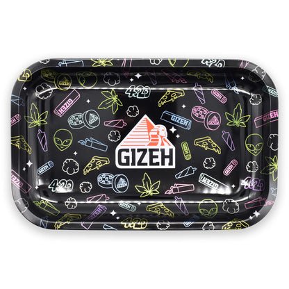 GIZEH Comic Mix Black Large Rolling Tray Stoner Set