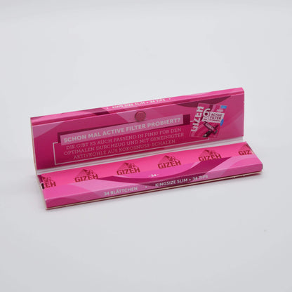 GIZEH Pink Rolling Tray Stoner Set