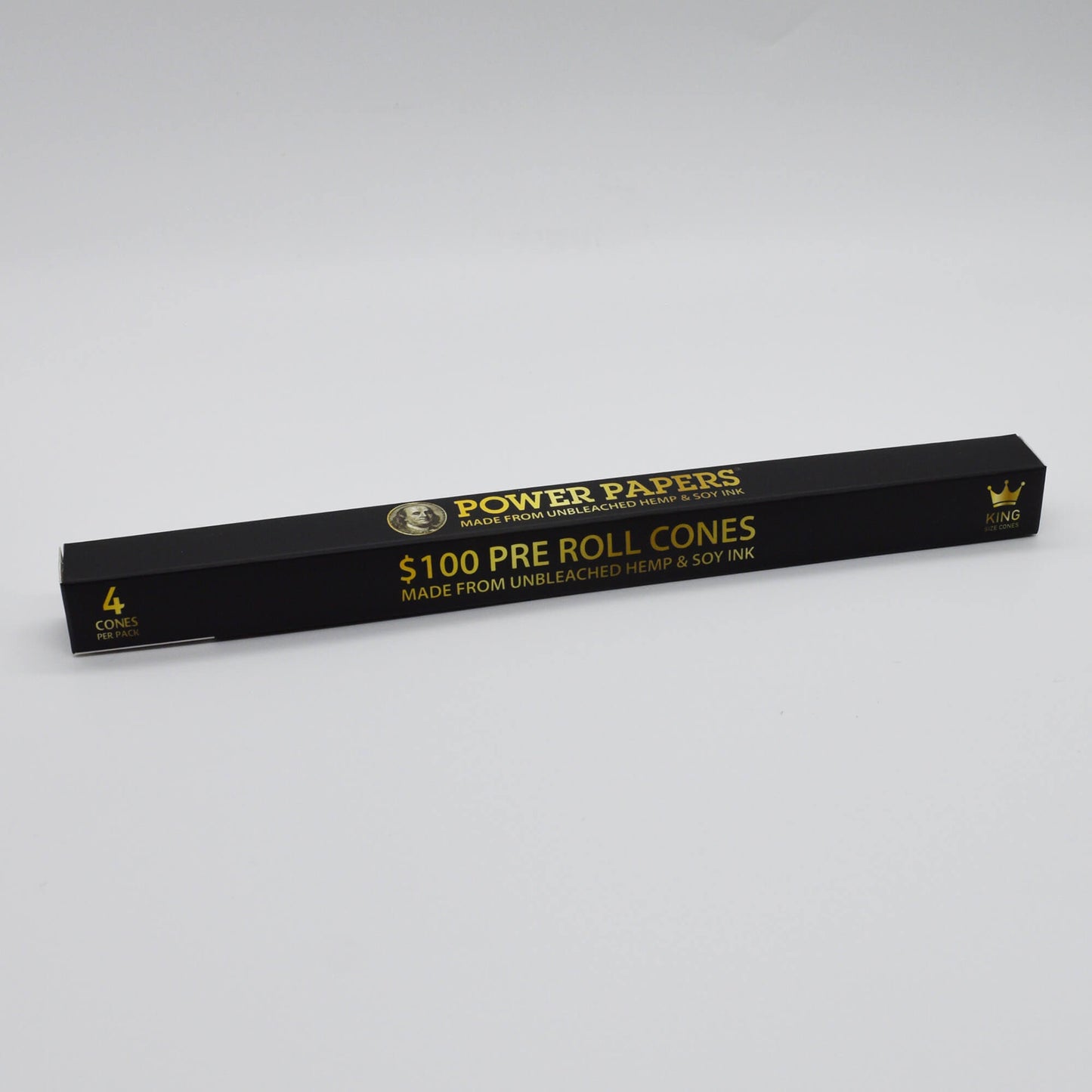 Power Papers $100 King Size Cones 4 Stk