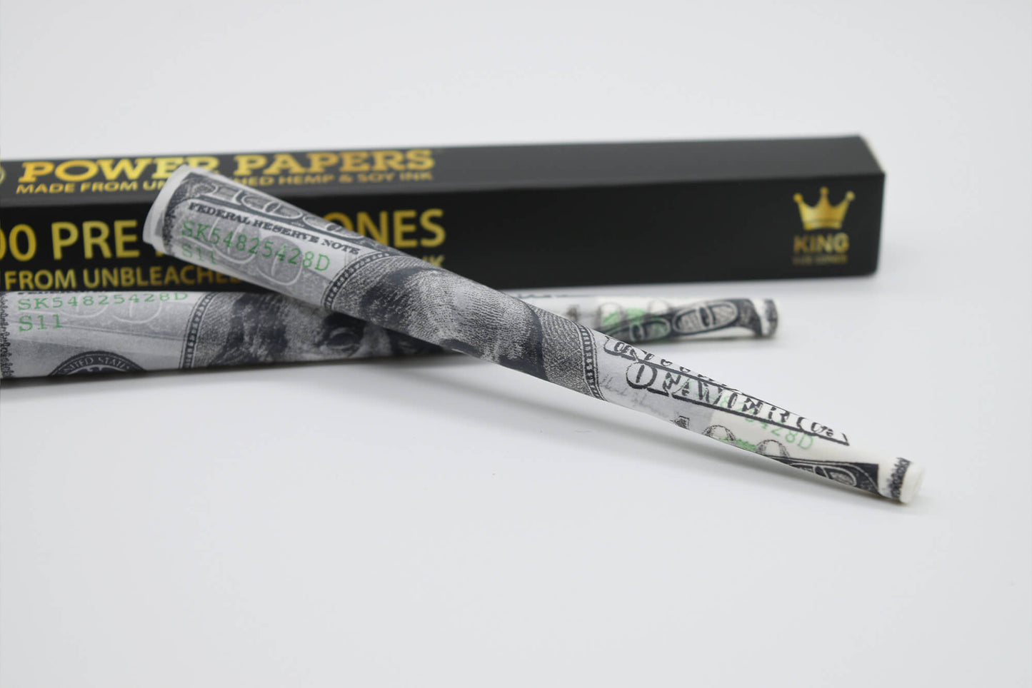 Power Papers $100 King Size Cones 4 Stk