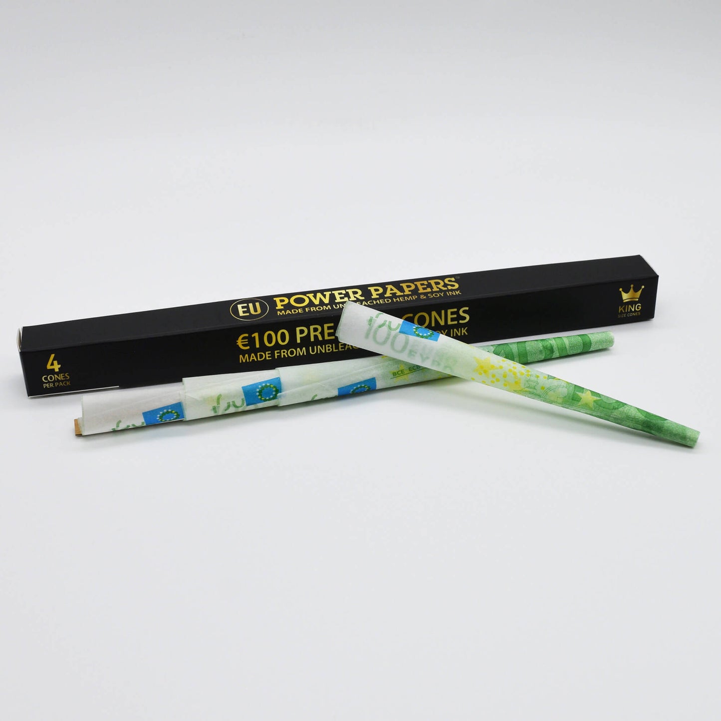 Power Papers 100€ King Size Cones 4 Stk