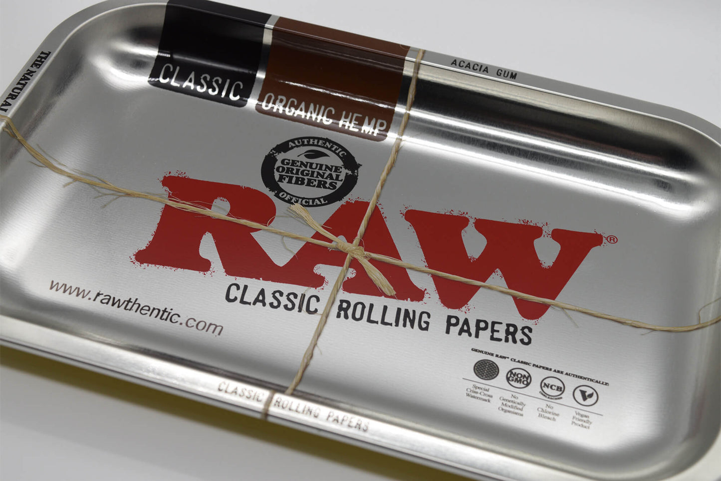 RAW Steel Metallic Silver Large Rolling Tray