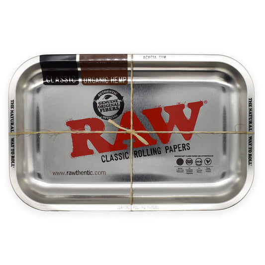 RAW Steel Metallic Silver Large Rolling Tray