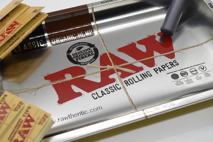 RAW Silver Large Rolling Tray Set