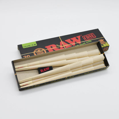 RAW Black Organic Hemp King Size Cones 20 Stk