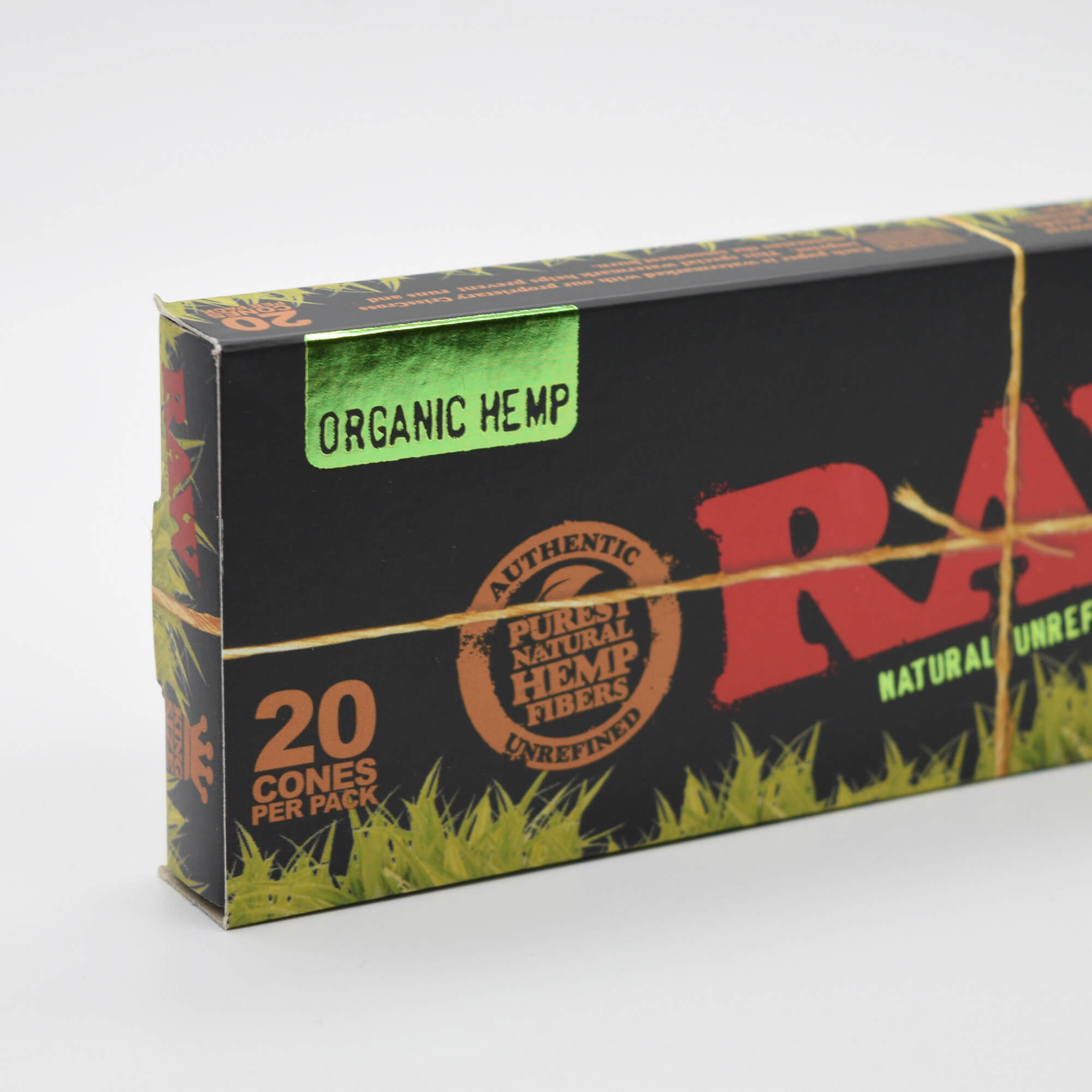 RAW Black Organic Hemp King Size Cones 20 Stk