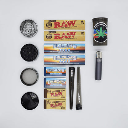 Silver Rasta Lion Grinder Starterkit