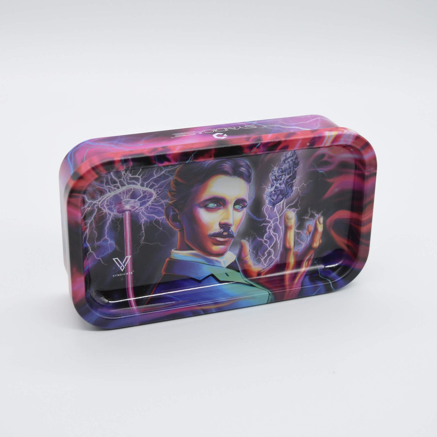 Tesla Metalldose mit Rolling Tray Starterkit