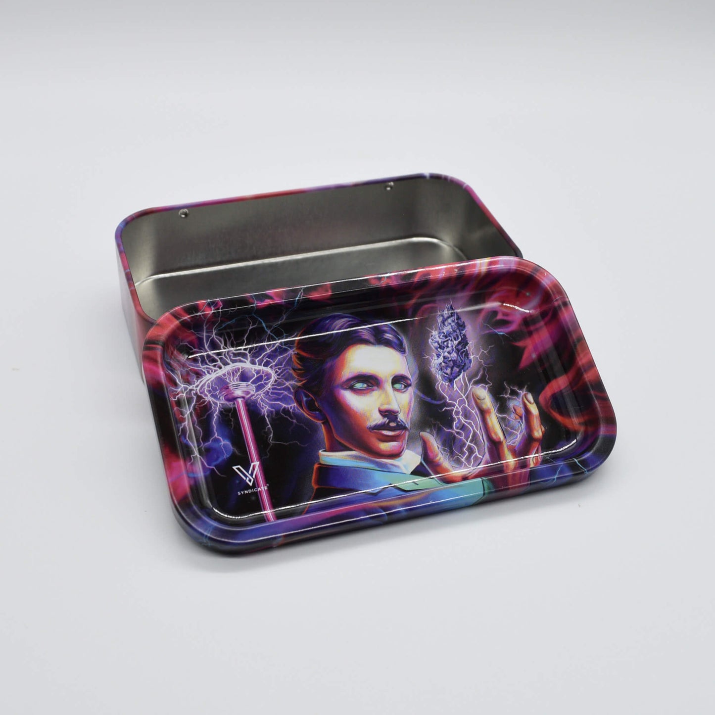 Tesla High Voltage Metalldose mit Rolling Tray - Smokerhontas