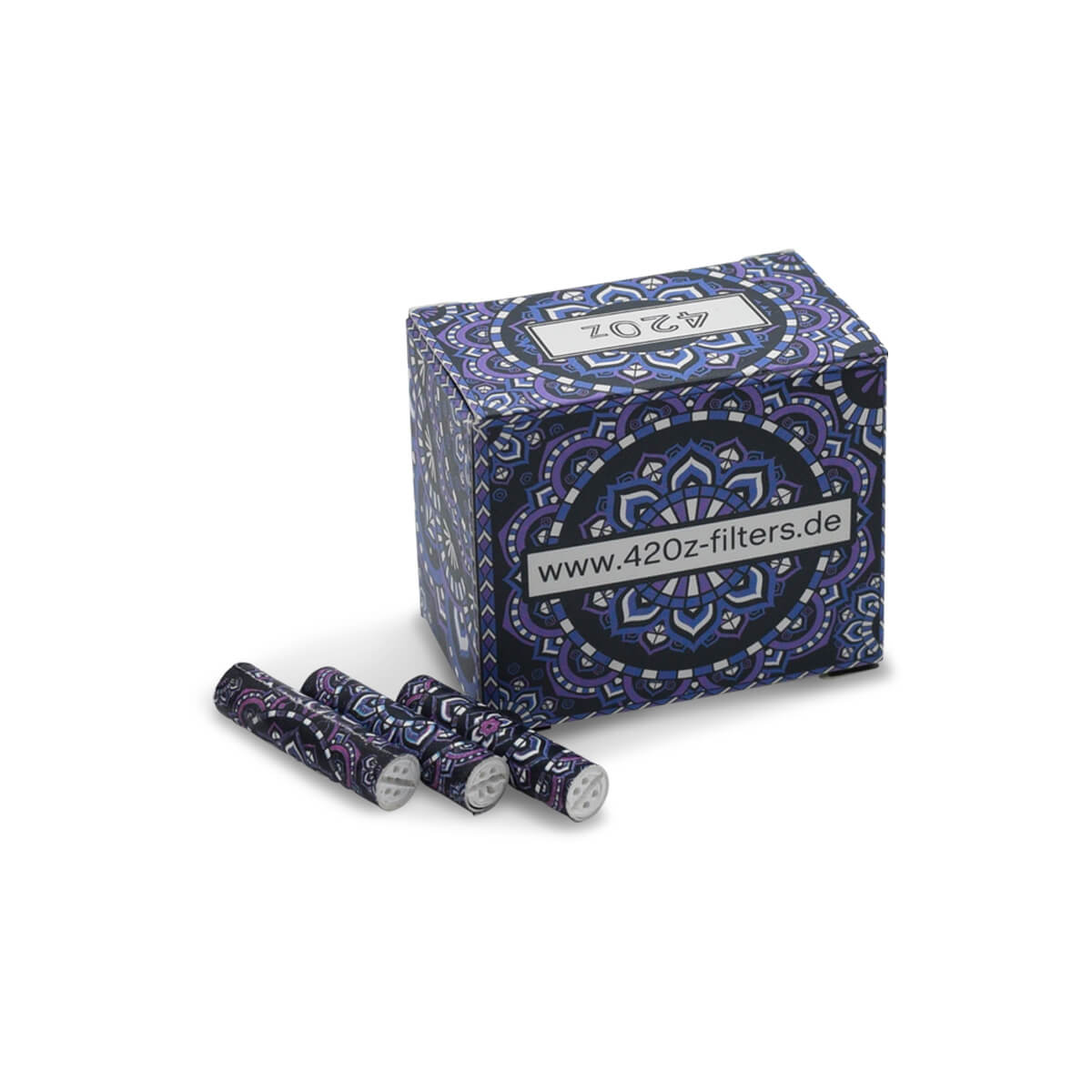 420z "Grape Sparkle" Aktivkohlefilter Slim - Smokerhontas