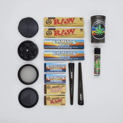 Aluminium Grinder Stoner Box / Kiffer Kit - Smokerhontas