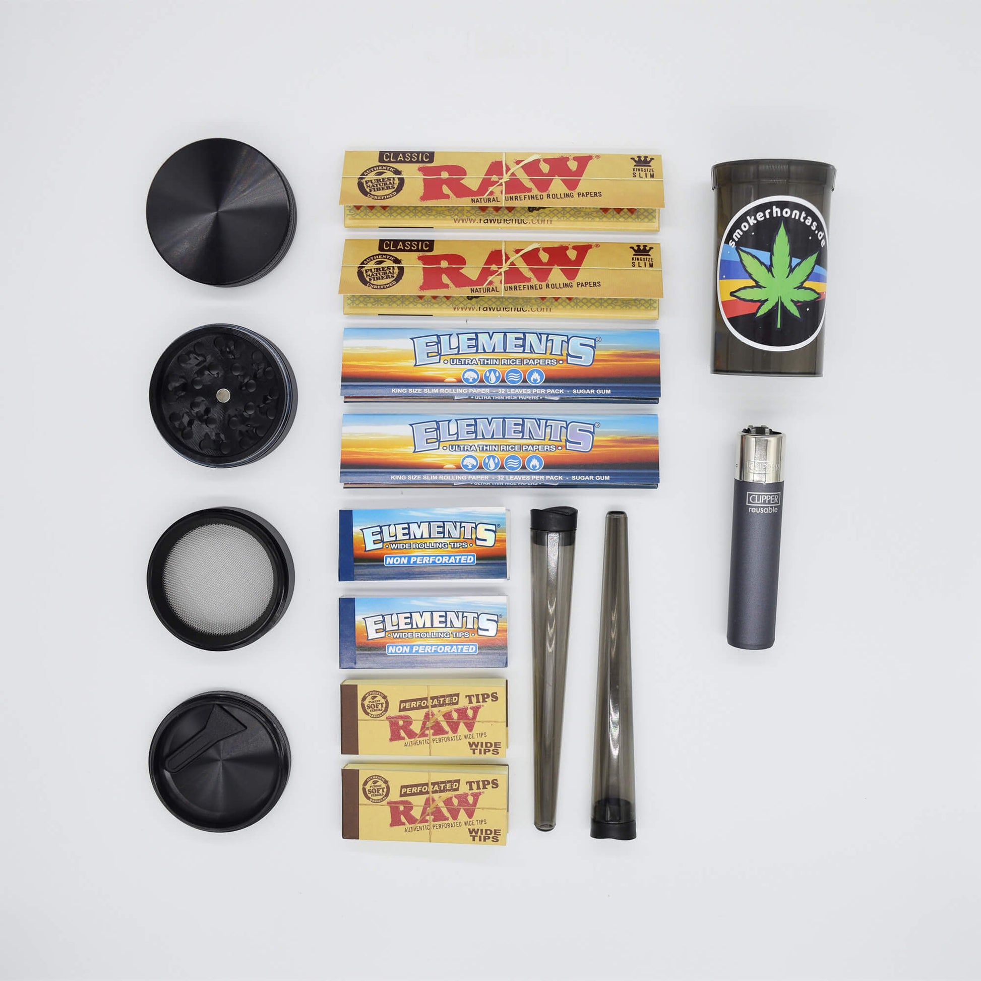 Aluminium Konkav Grinder Starterkit - Smokerhontas