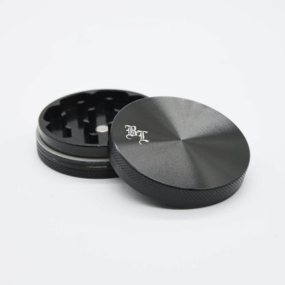 Black Leaf Aluminium Grinder / Crusher Ø 55 mm 2 tlg - Smokerhontas