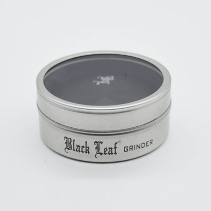 Black Leaf Aluminium Grinder / Crusher Ø 55 mm 2 tlg - Smokerhontas