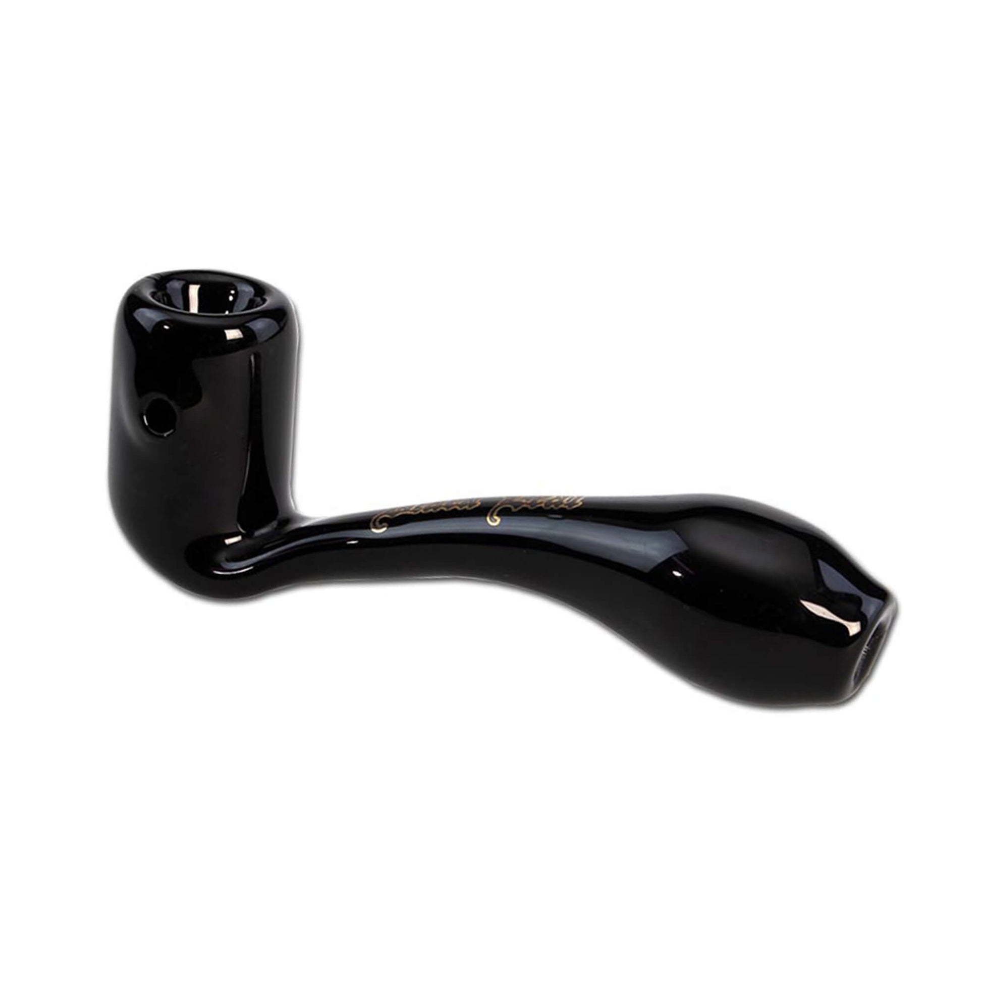 Black Leaf Pipe aus Glas 14 cm