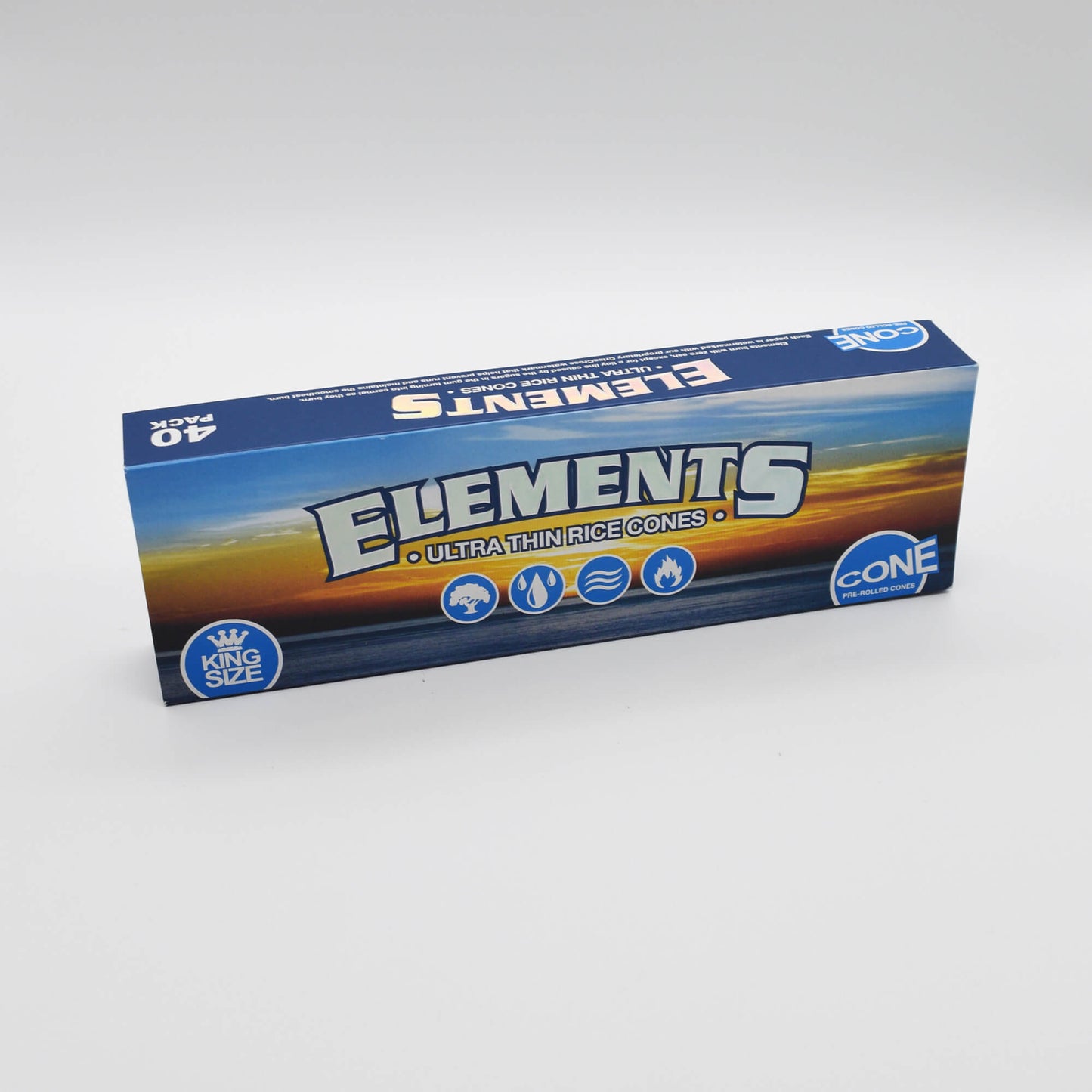 Elements Ultra Thin Rice King Size Cones 40 Stk - Smokerhontas