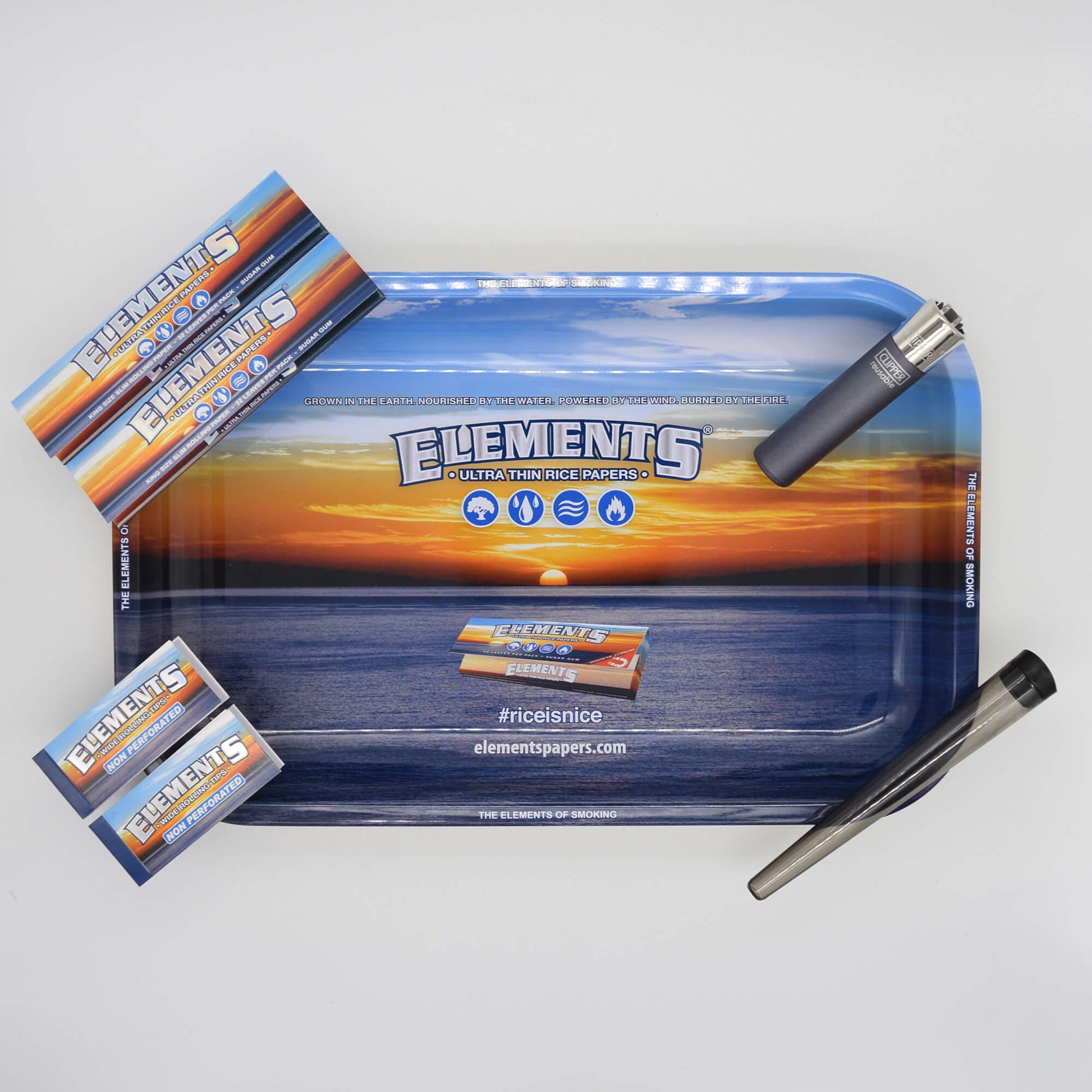 Elements Large Rolling Tray Stoner Set / Kiffer Kit - Smokerhontas