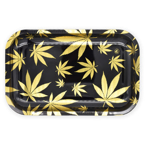 Gold Leaves Large Rolling Tray / Mischungsschale - Smokerhontas