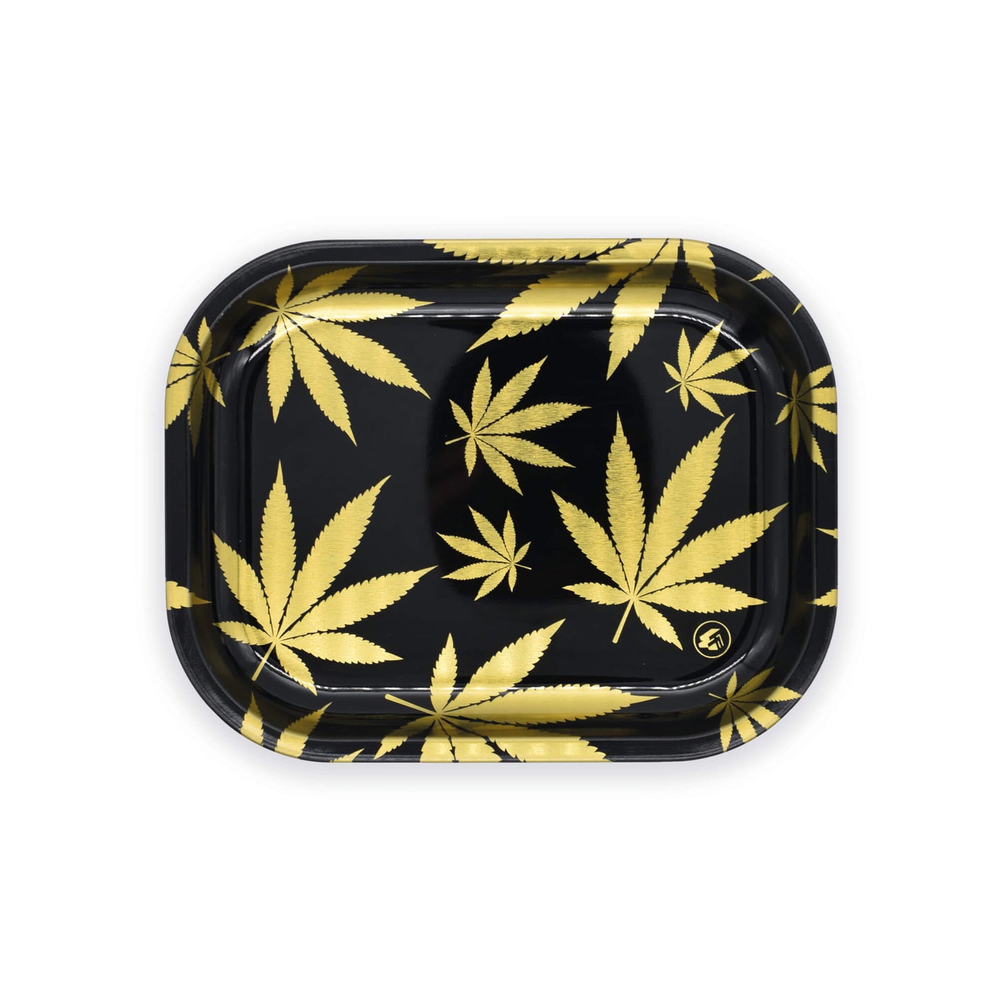 Gold Leaves Rolling Tray / Drehunterlage / Bröselschale - Smokerhontas