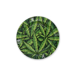 Green Leaves Aschenbecher / Ashtray Ø 14 cm aus Metall - Smokerhontas