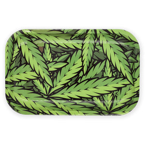 Green Leaves Large Rolling Tray / Mischungsschale - Smokerhontas
